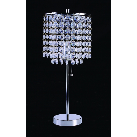 SH Lighting Crystal Inspired Table Desk Lamp - Features Convenient 