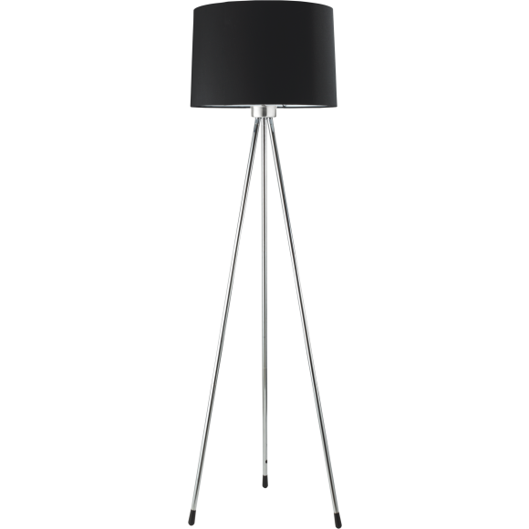 SH Lighting Contemporary Tripod Floor Lamp Features Large Drum Shade and Convenient Foot Switch 59 Tall Great for Living or Bedrooms Black PRODUCT SH Lighting